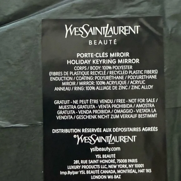 Yves Saint Laurent Black and Gold Compact Mirror - Picture 3 of 3